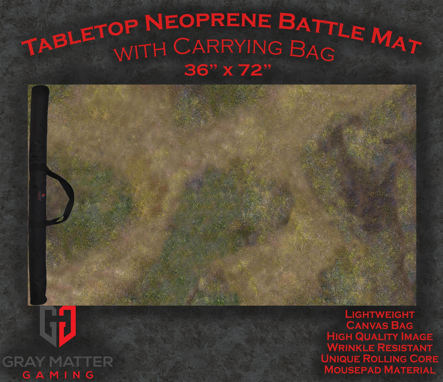 Autumn Prairie - Neoprene Battle Mat - Warhammer, AoS, 40K, Kill Team, MCP, Shatterpoint, Legion, More - 36x72