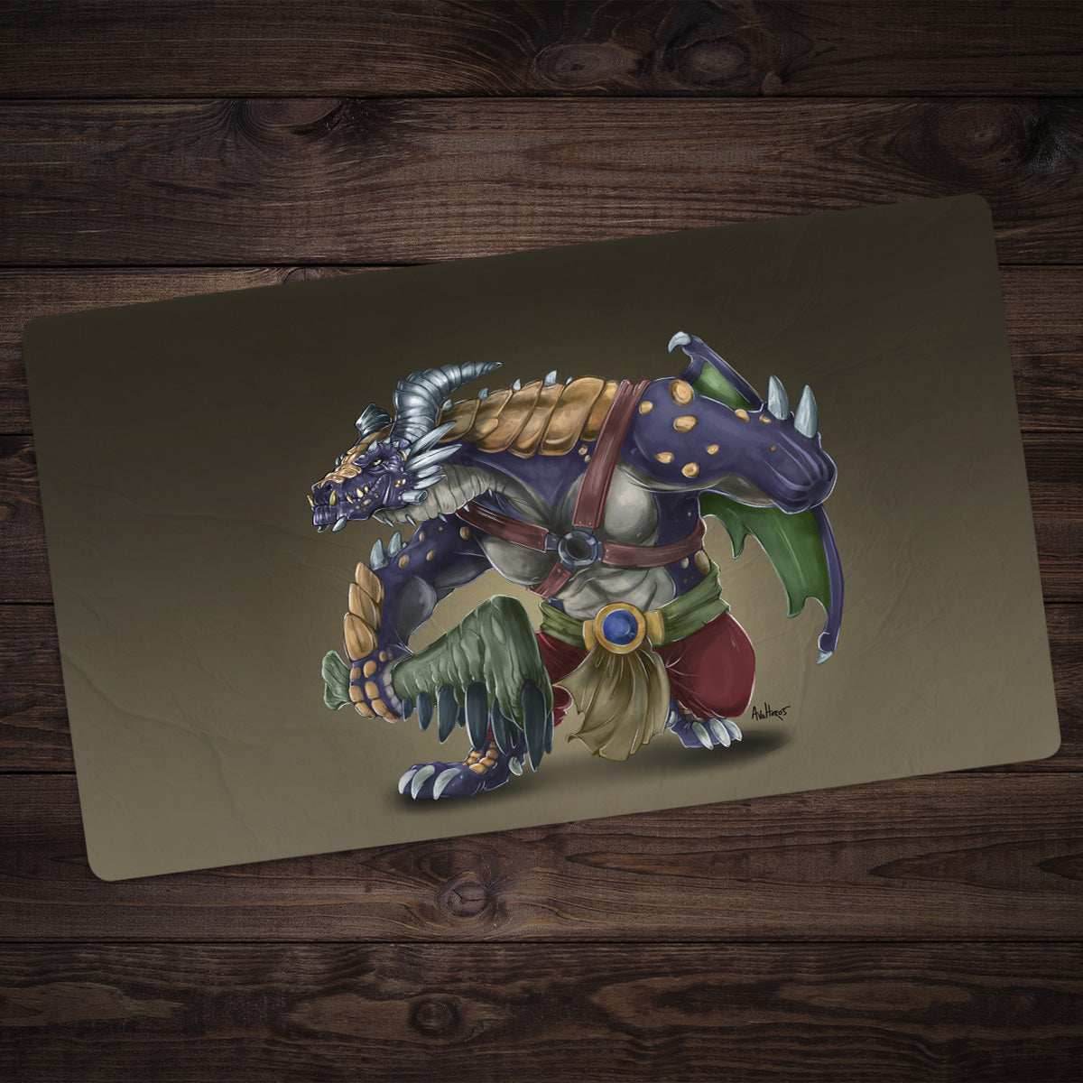 Amputee Dragon Fighter Playmat - Standard Playmat / Plain