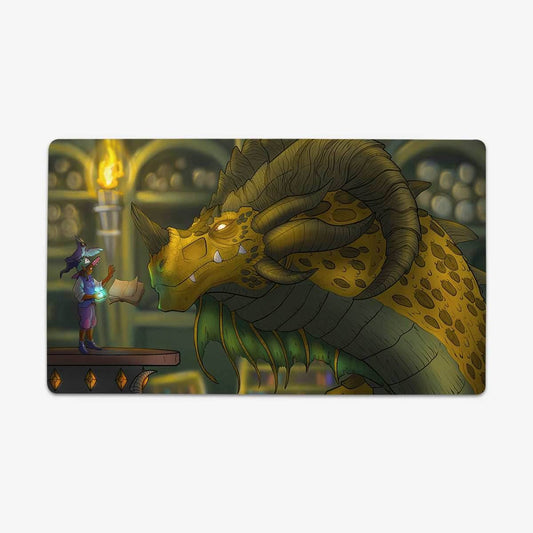 Book Dragon and Elf Playmat - Standard Playmat / Plain