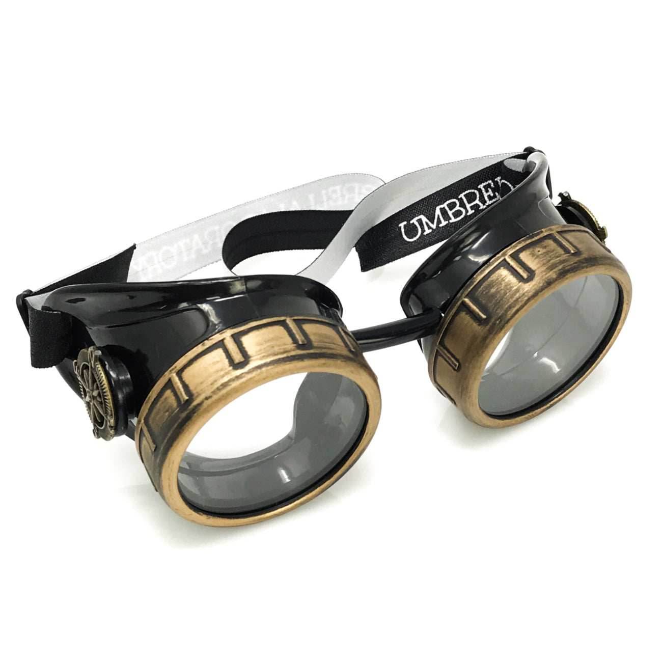 Vintage Aviator Goggles pilot costume accessory - clear