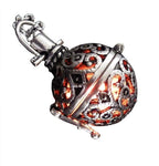 Steampunk fire necklace glow orb necklace