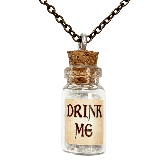 Alice in Wonderland necklace aqua glow - 