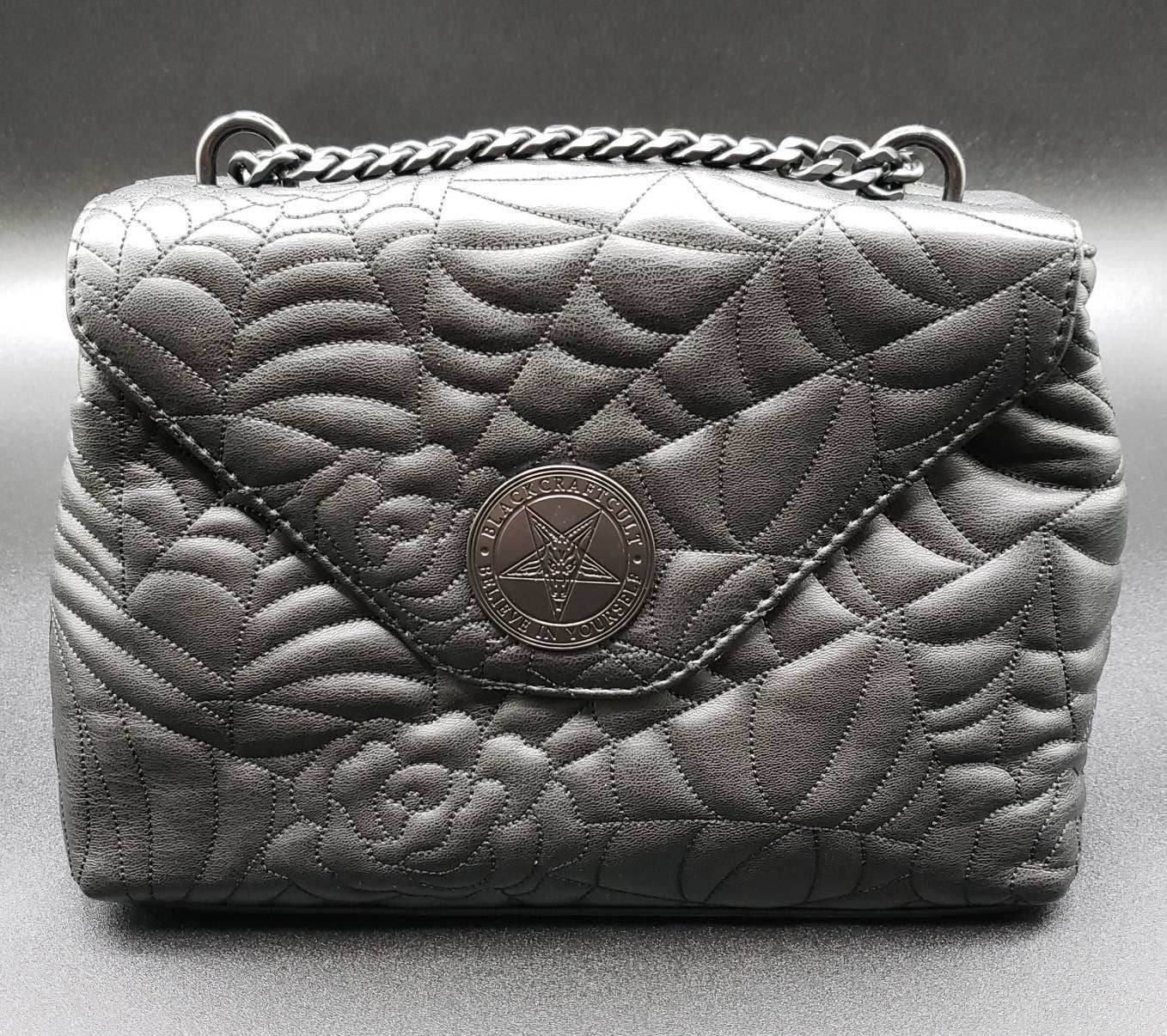 BlackCraft Cult Charlotte Spider Quilt Shoulder Bag - 