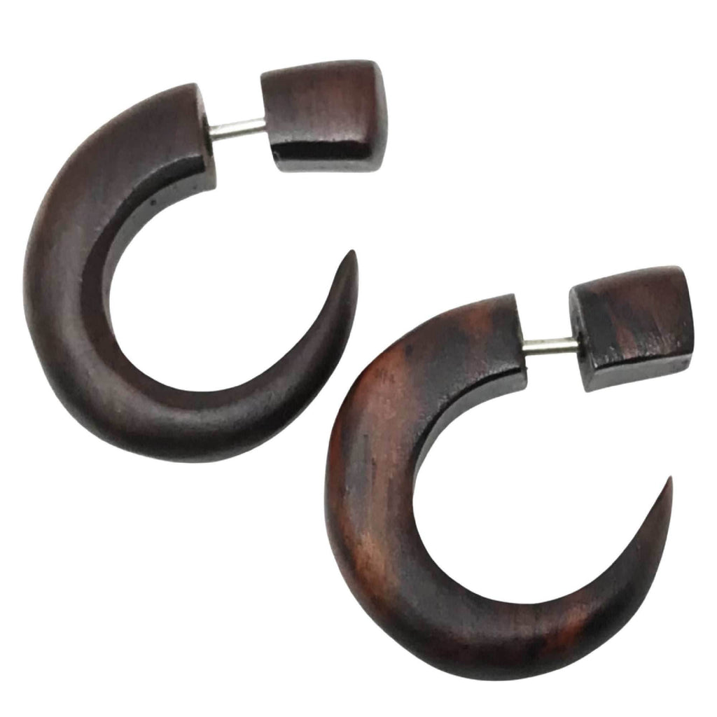 Fake plugs emo gothic faux gauge earrings - 