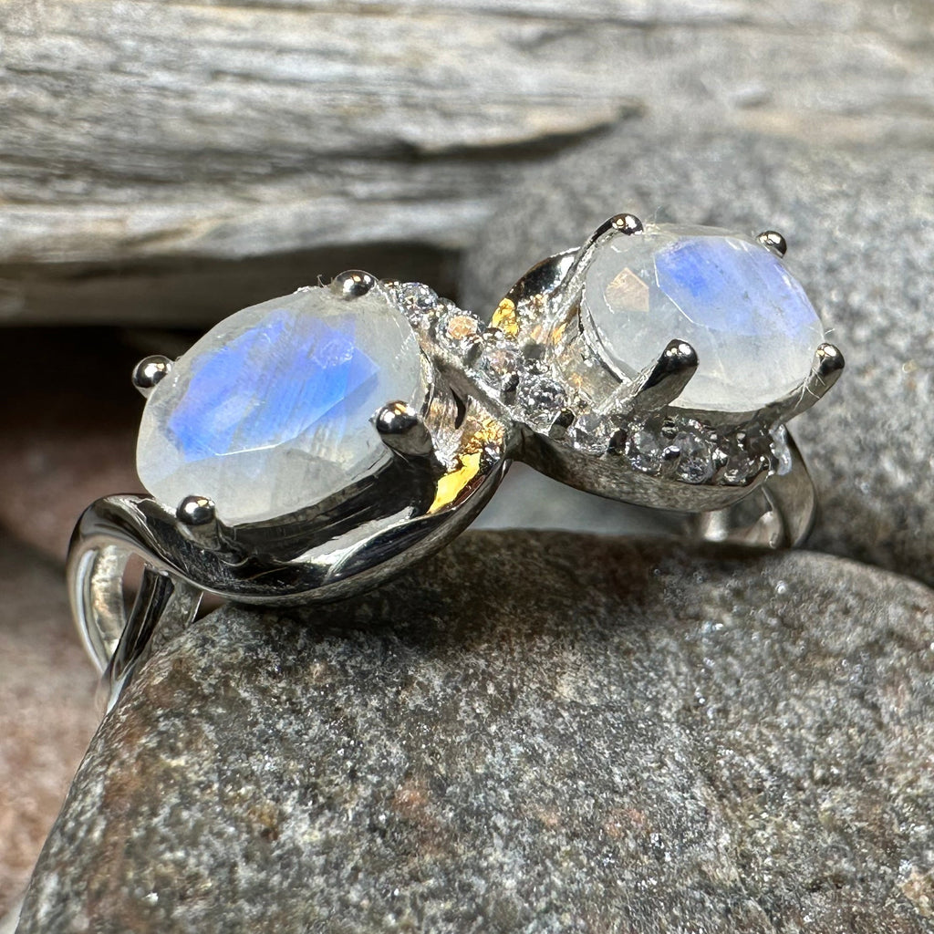 Moonstone Infinity Promise Ring