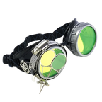 Steampunk Metallic Goggles with magnifying eye loupes pastel goth punk