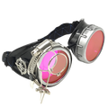 Steampunk Metallic Goggles with magnifying eye loupes pastel goth punk