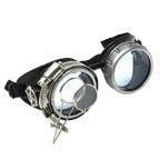 Steampunk Metallic Goggles with magnifying eye loupes pastel goth punk