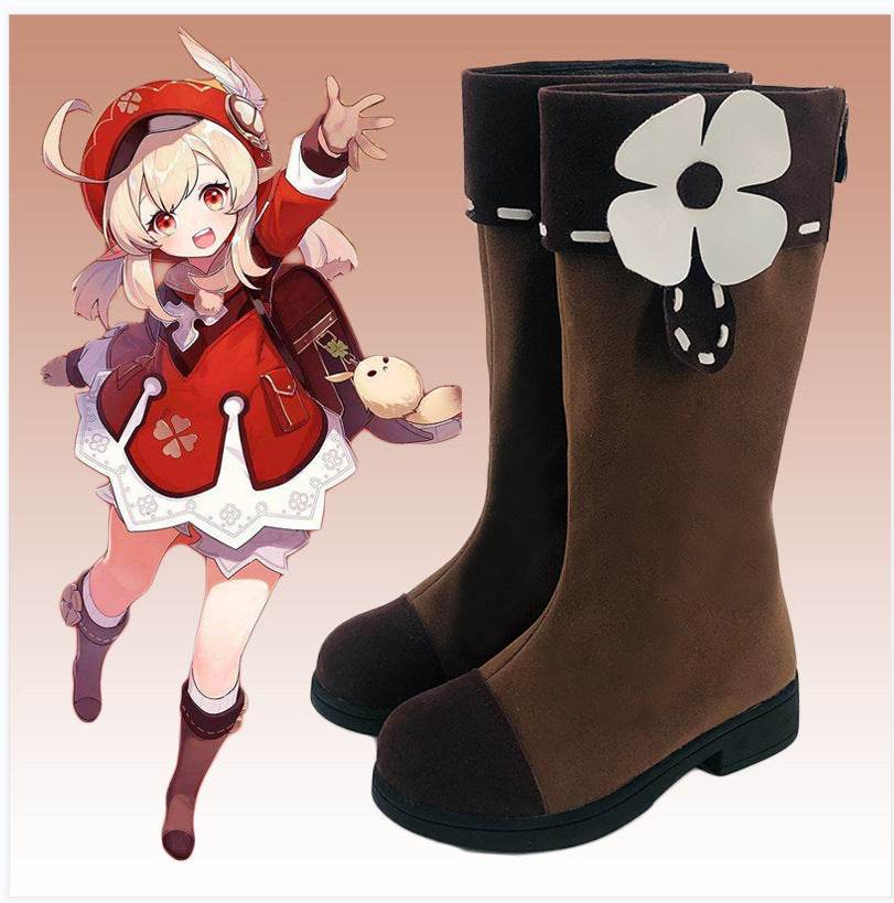 Genshin Impact cosplay Luoli animation game Westwind Knight Tuanhua Keli cos clothes matching shoes - Keli shoes / 35