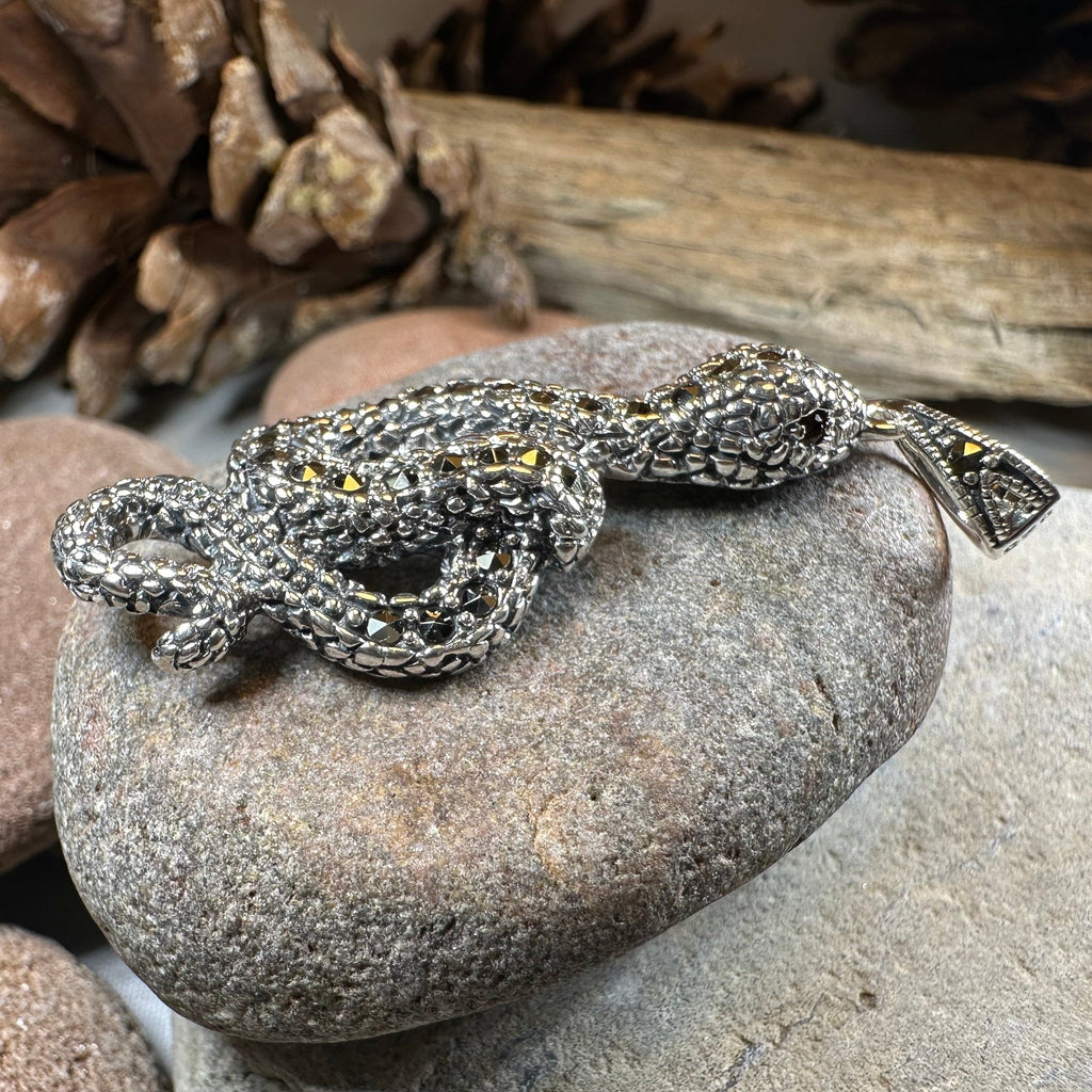 Calantha Moonstone Snake Necklace