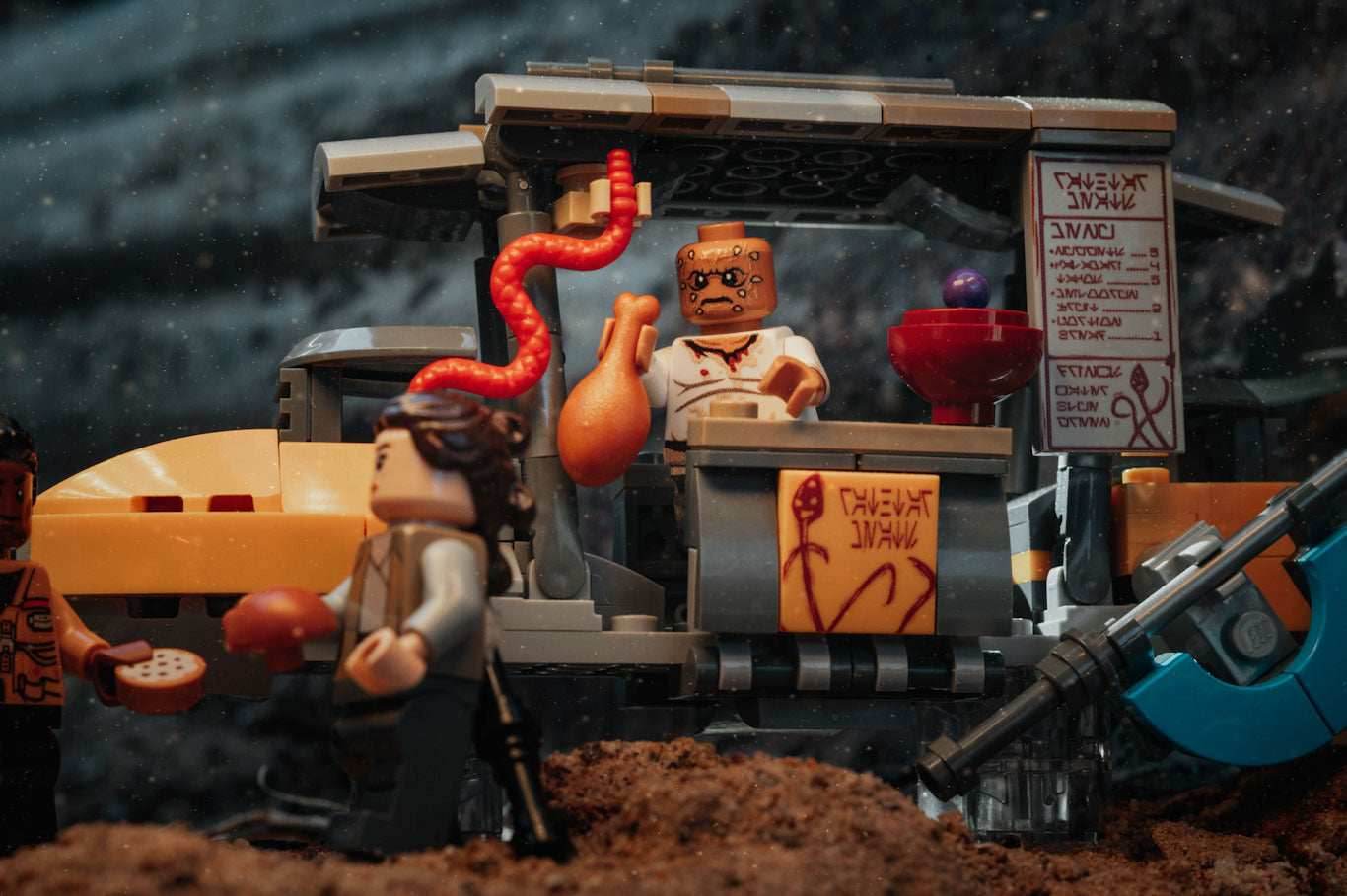 SW Rathtar Meat Food Skiff Set made using LEGO parts - B3 Customs - 