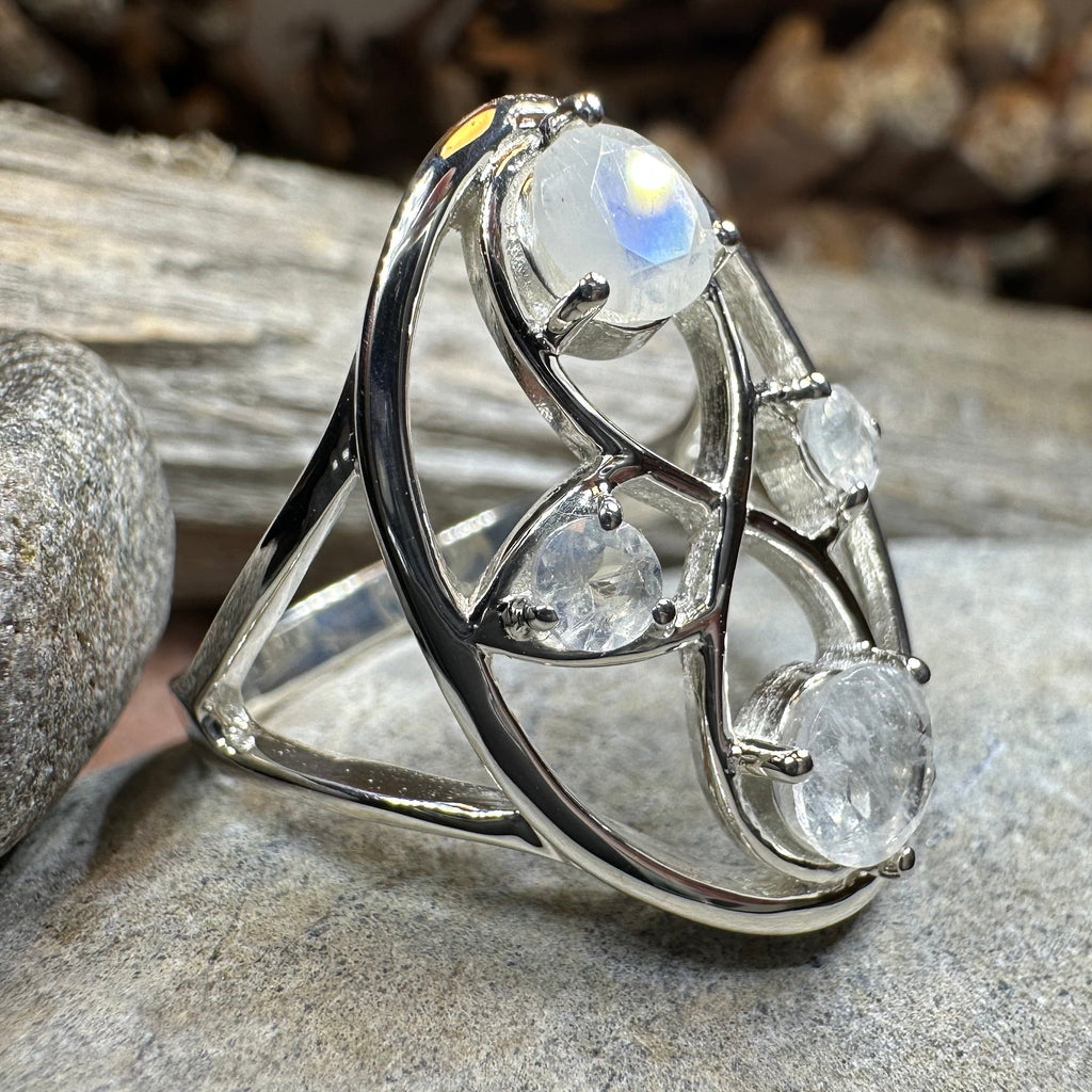 Moonstone Infinity Ring