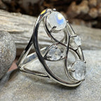 Moonstone Infinity Ring