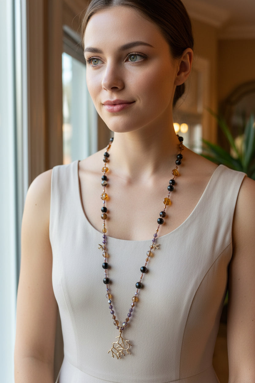 Amethyst Larksong Long Necklace