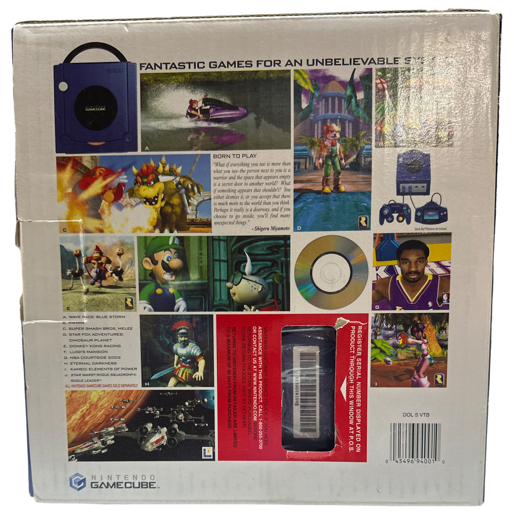 Indigo GameCube System (with 2 Original NGC Controllers)