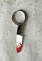 Horror Lover Bloody Knife Zipper Pull Bag Charm Keychain