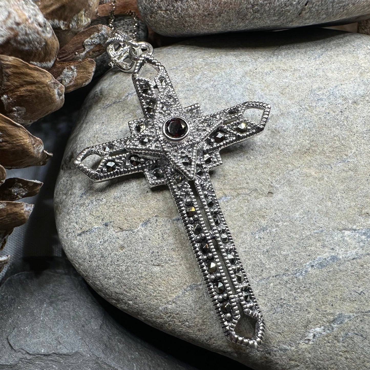 Open Weave Celtic Cross Necklace