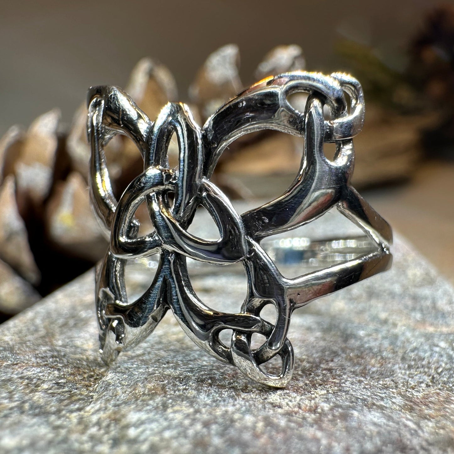 Trinity Knot Butterfly Ring