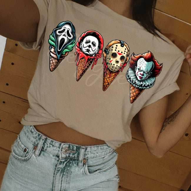 Horror Ice Cream Graphic Tee - S