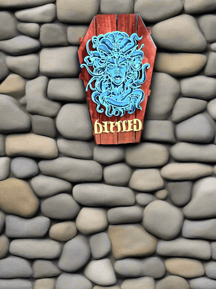 3D Backlit Medusa - Coffin Lid