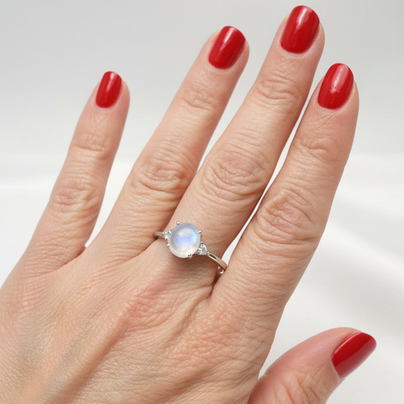 Winter Dawn Moonstone Ring
