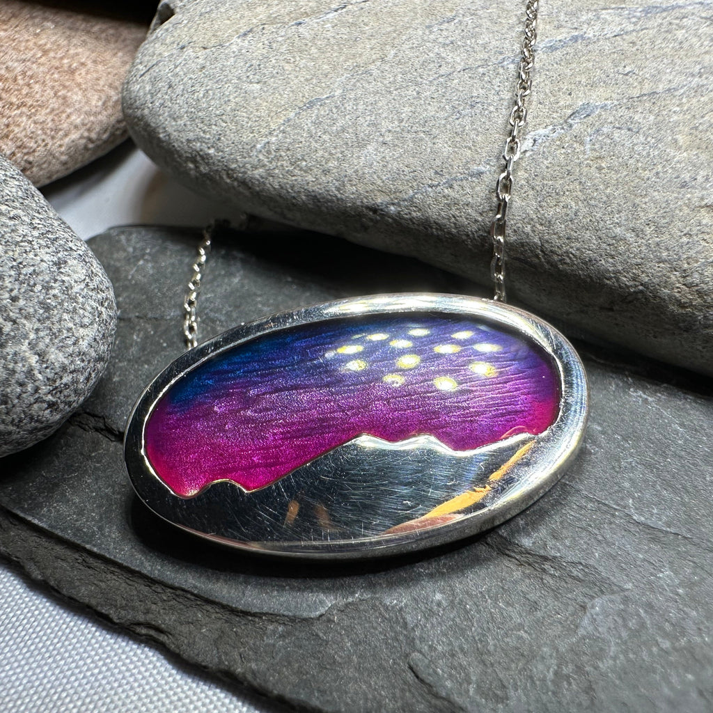 Purple Skies Northern Lights Necklace