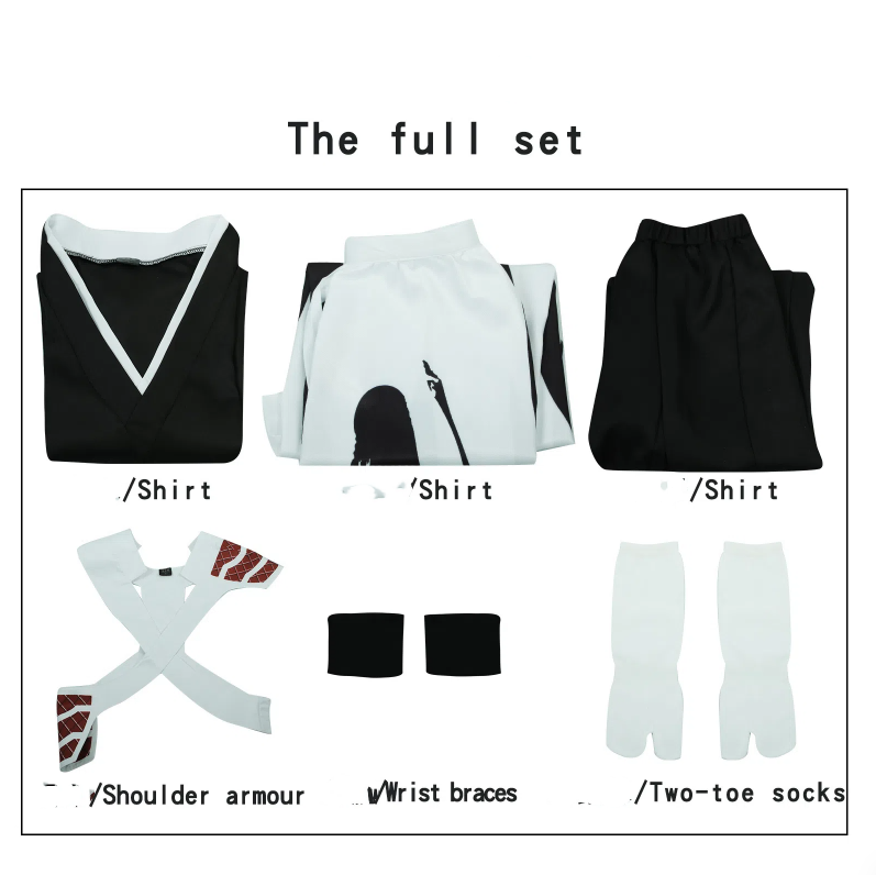 Kurosaki Ichigo Cosplay Costume Wig Anime Bleach Thousand-Year Blood War Shinigami Attire Outfit Pauldron Uniform For Men Women