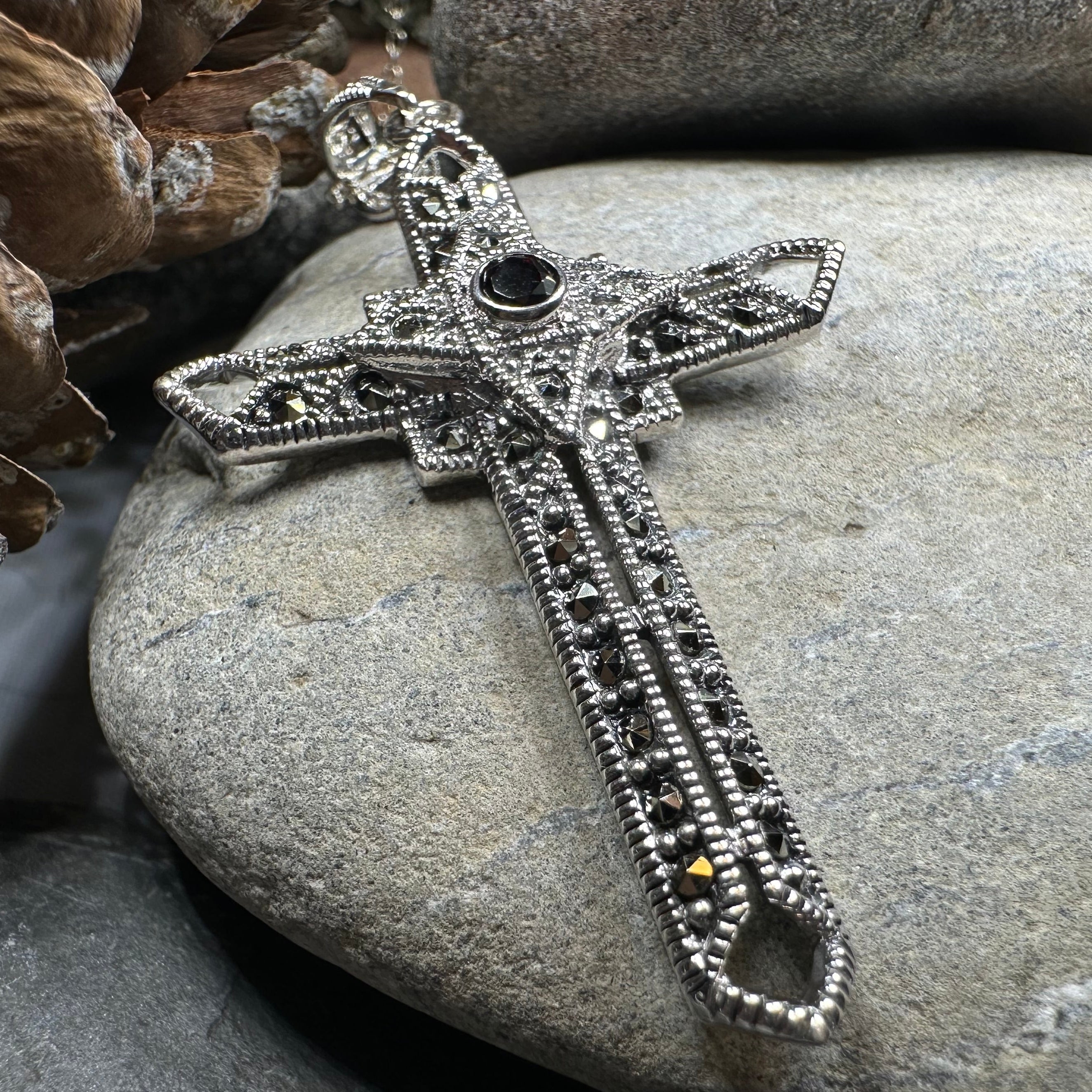 Open Weave Celtic Cross Necklace