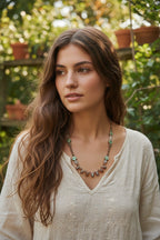Golden Lotus Crystal Necklace
