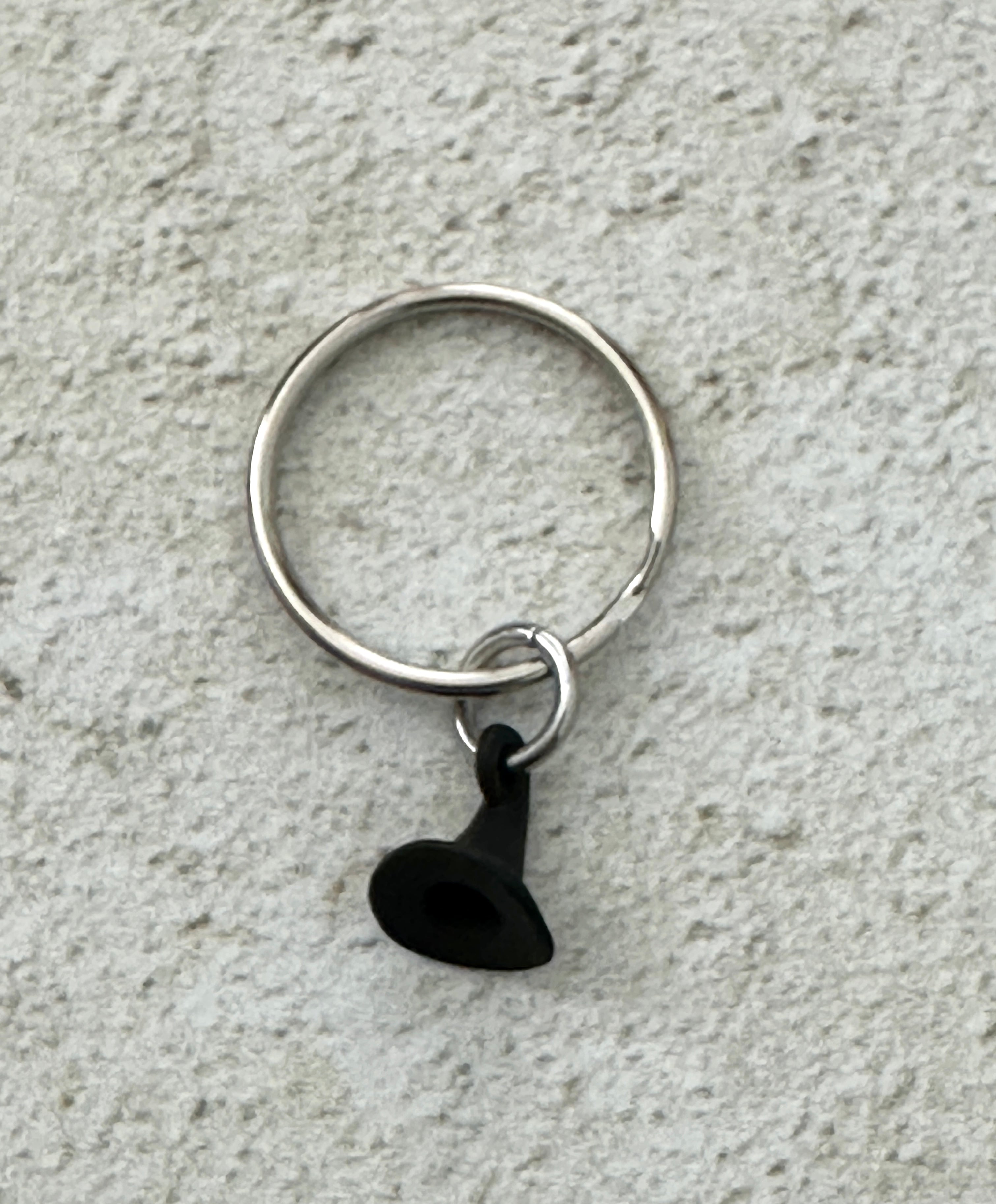 Black Witch Hat Zipper Pull Bag Charm Keychain