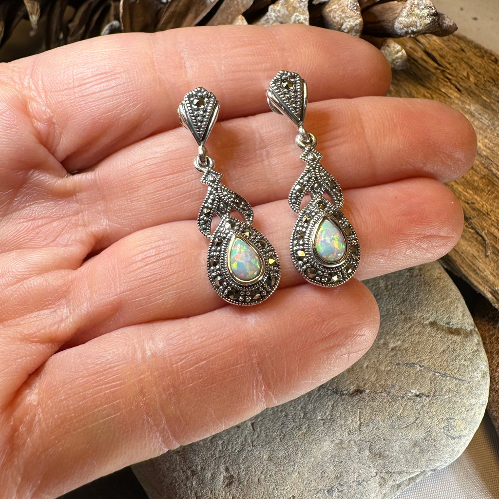 Celtic Twilight Opal Earrings