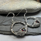 Claddagh Stud Earrings - Diamond Zirconia
