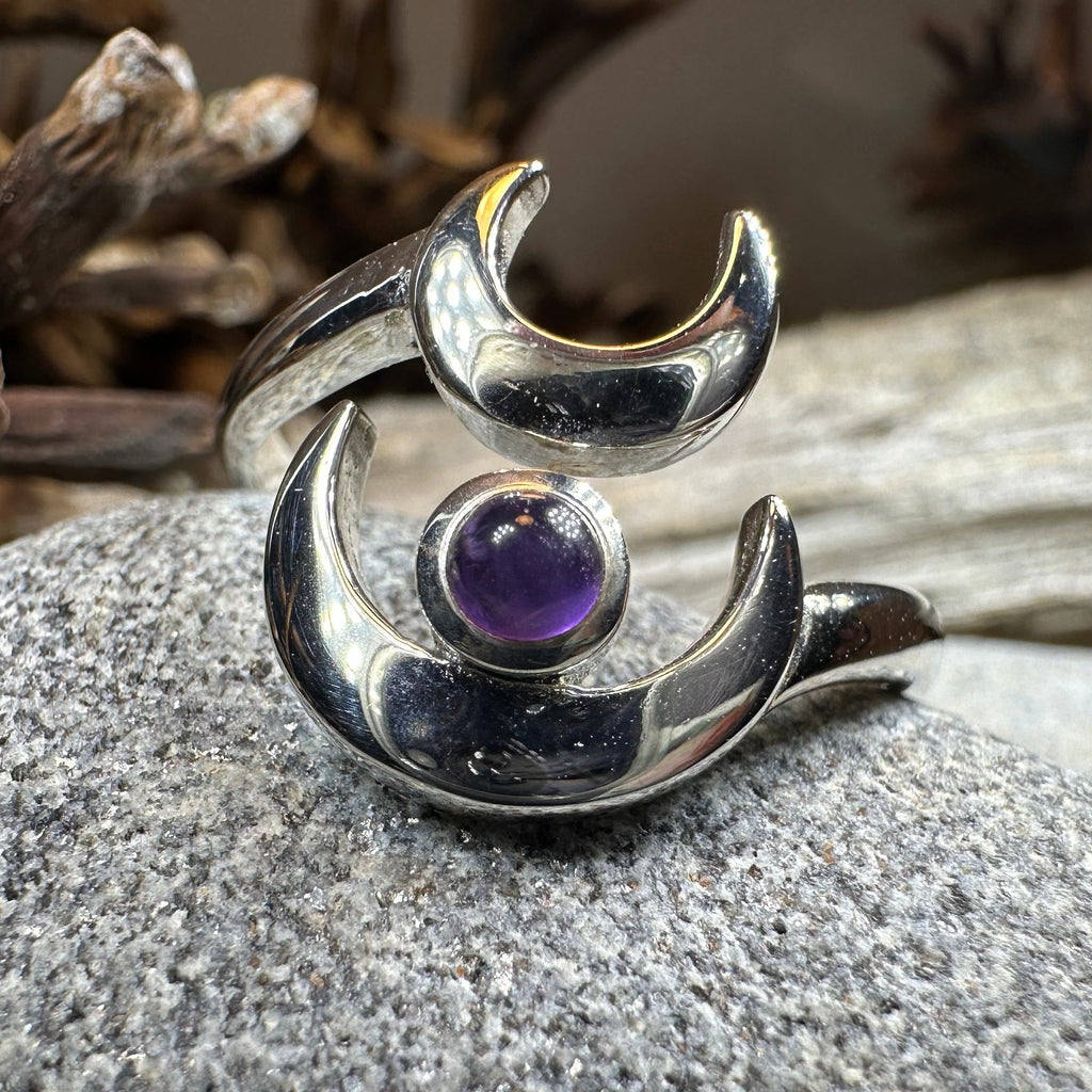 Double Crescent Moon Ring