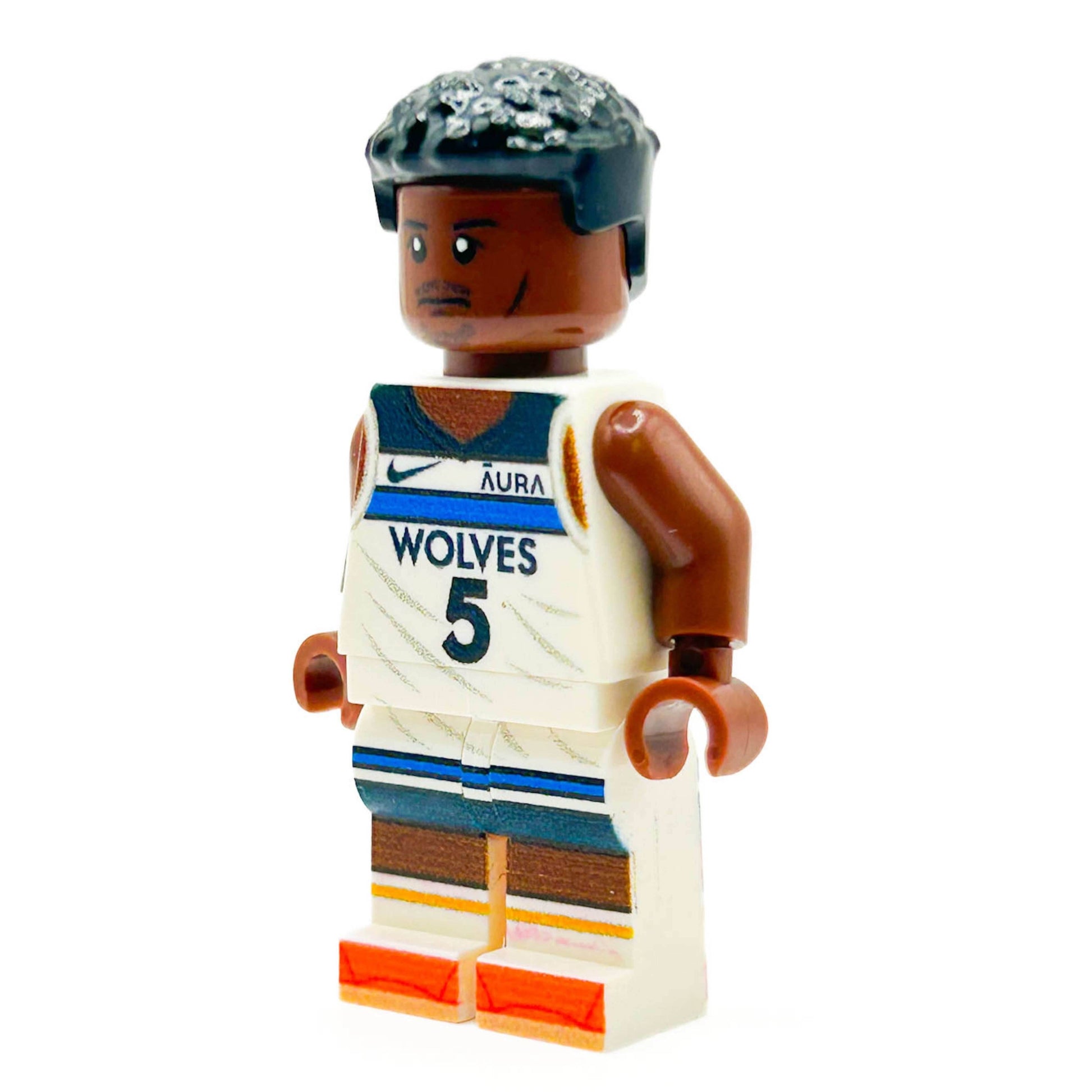Ant Edwards #5 Basketball Player Minifig made using LEGO parts - B3 Customs - 