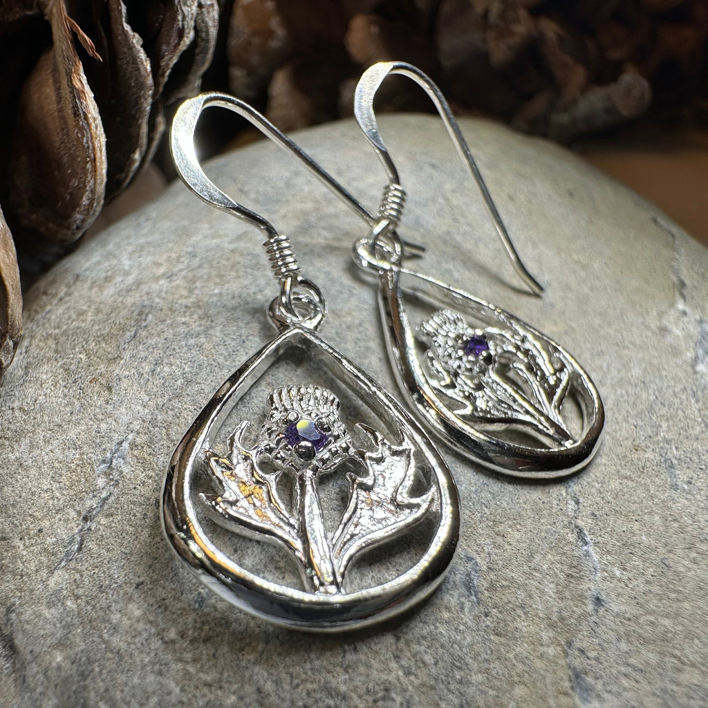 Realistic Thistle Earrings