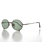 Industrial Steampunk 90s Sunglass with Oval Optical Quality Frame Glass Lens - Blaster