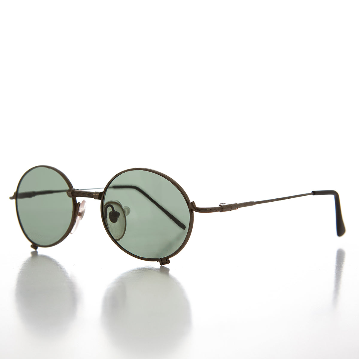 Industrial Steampunk 90s Sunglass with Oval Optical Quality Frame Glass Lens - Blaster