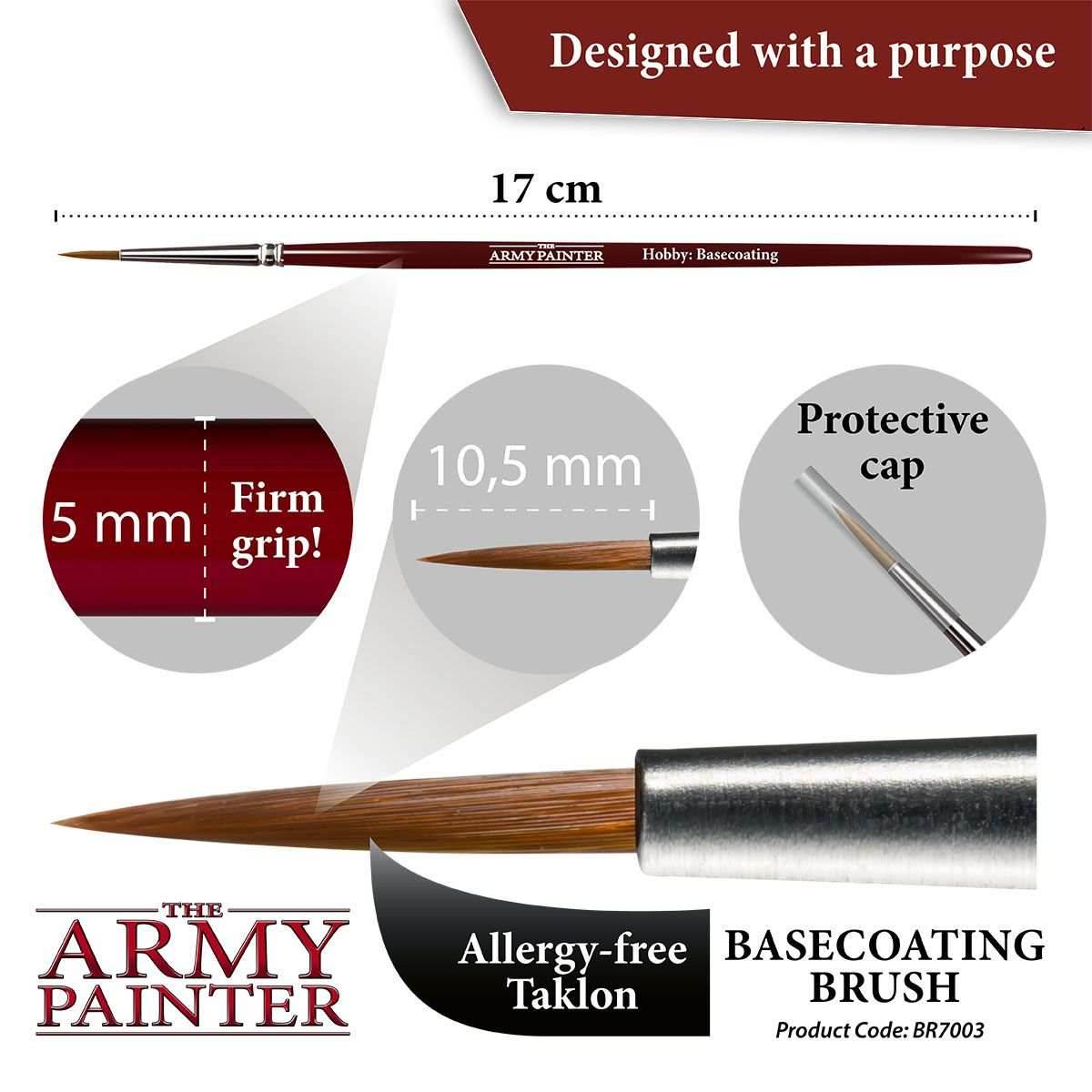 Army Painter Tools: Hobby Brush - Basecoating - 