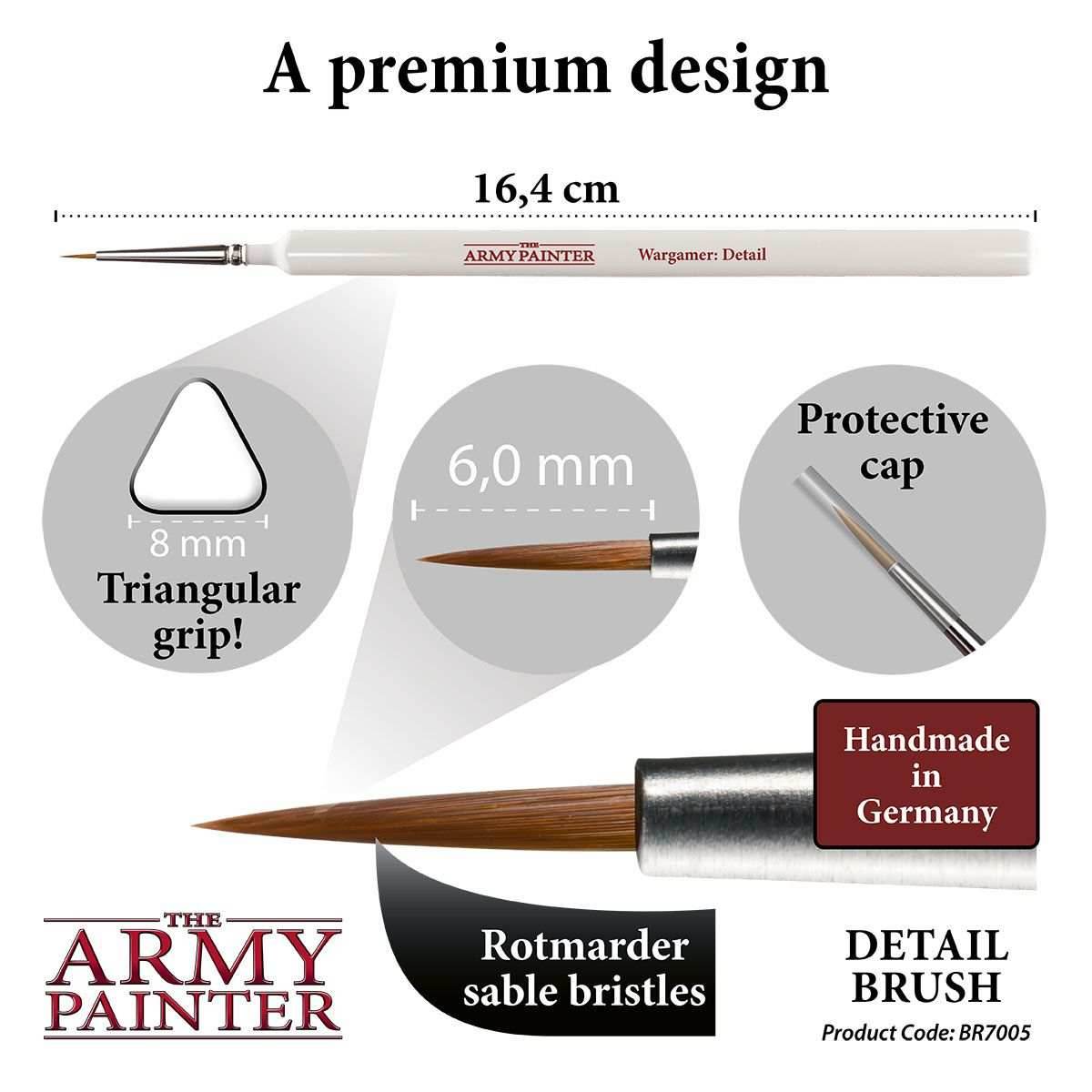 Army Painter Tools: Wargamer Brush - Detail - 