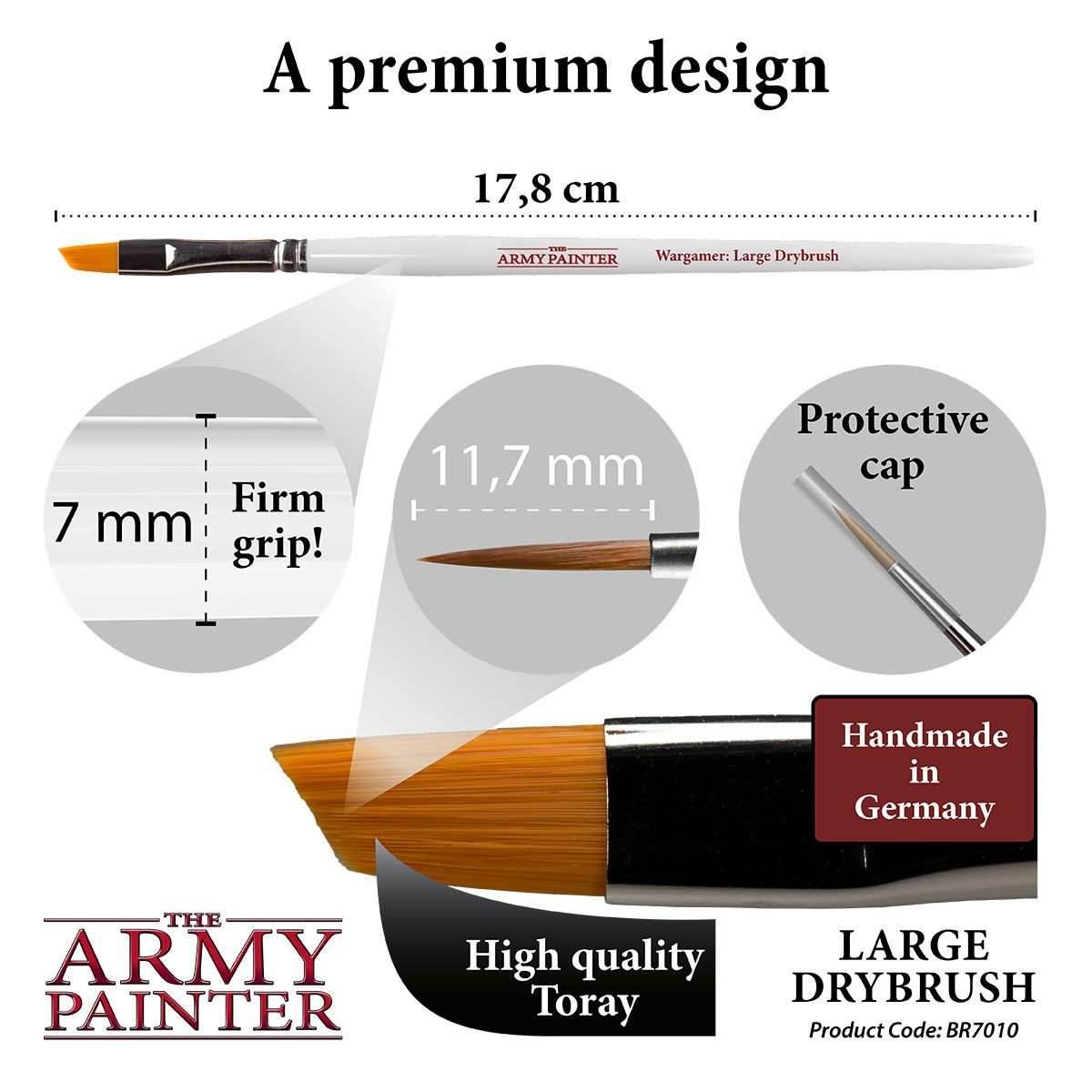 Army Painter Tools: Wargamer Brush - Large Drybrush - 