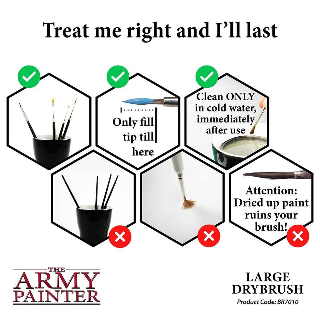 Army Painter Tools: Wargamer Brush - Large Drybrush - 