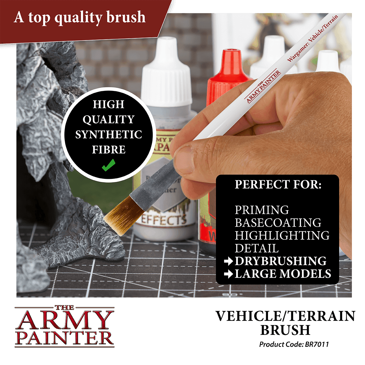 Army Painter Tools: Wargamer Brush - Vehicle & Scenery - 