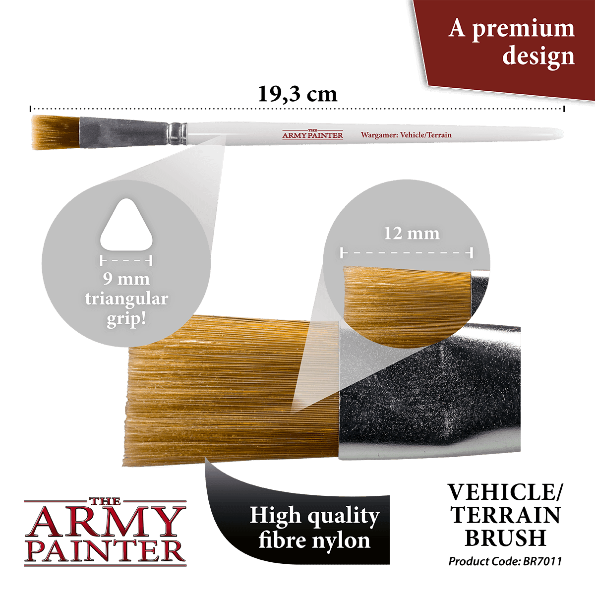 Army Painter Tools: Wargamer Brush - Vehicle & Scenery - 