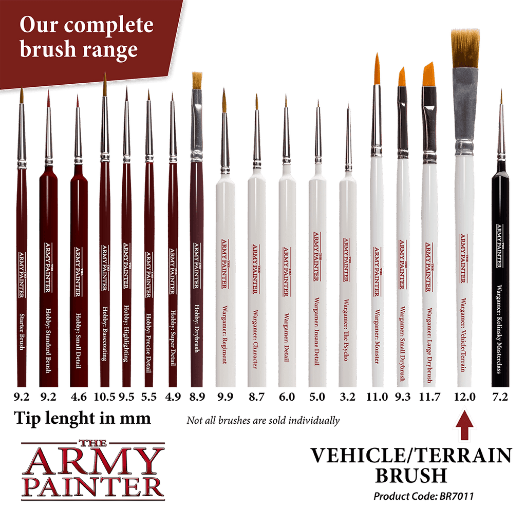 Army Painter Tools: Wargamer Brush - Vehicle & Scenery - 