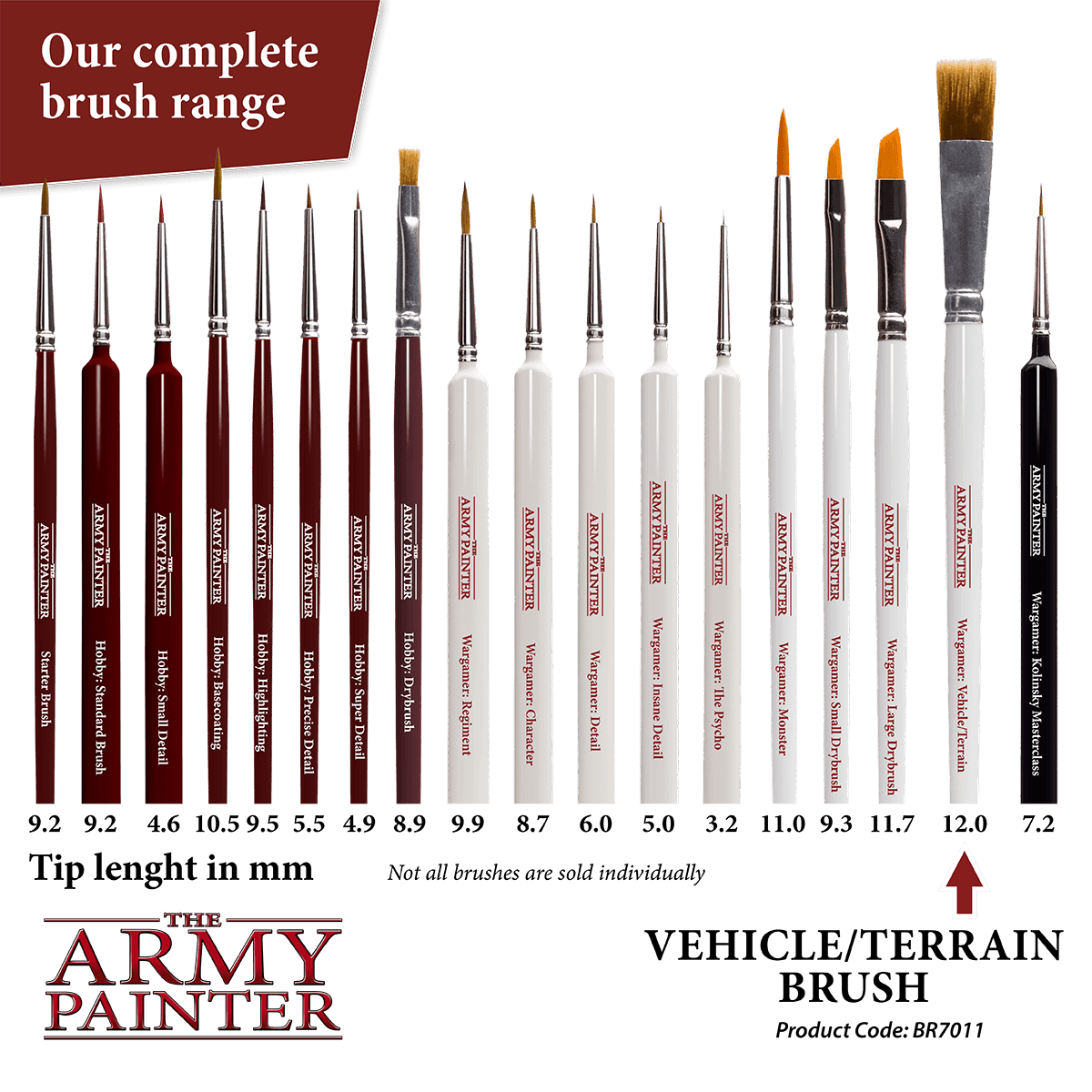 Army Painter Tools: Wargamer Brush - Vehicle & Scenery - 