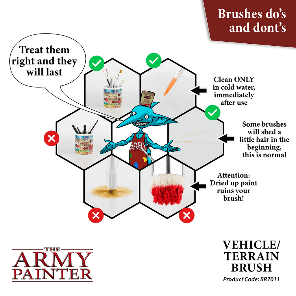 Army Painter Tools: Wargamer Brush - Vehicle & Scenery - 