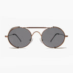 Copper Steampunk Sunglass with Folding Side Shields - Bram 5 - Copper / Brown Lens