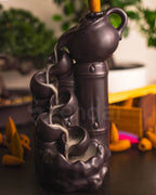 Bamboo & Teapot - Backflow Incense Burner - 