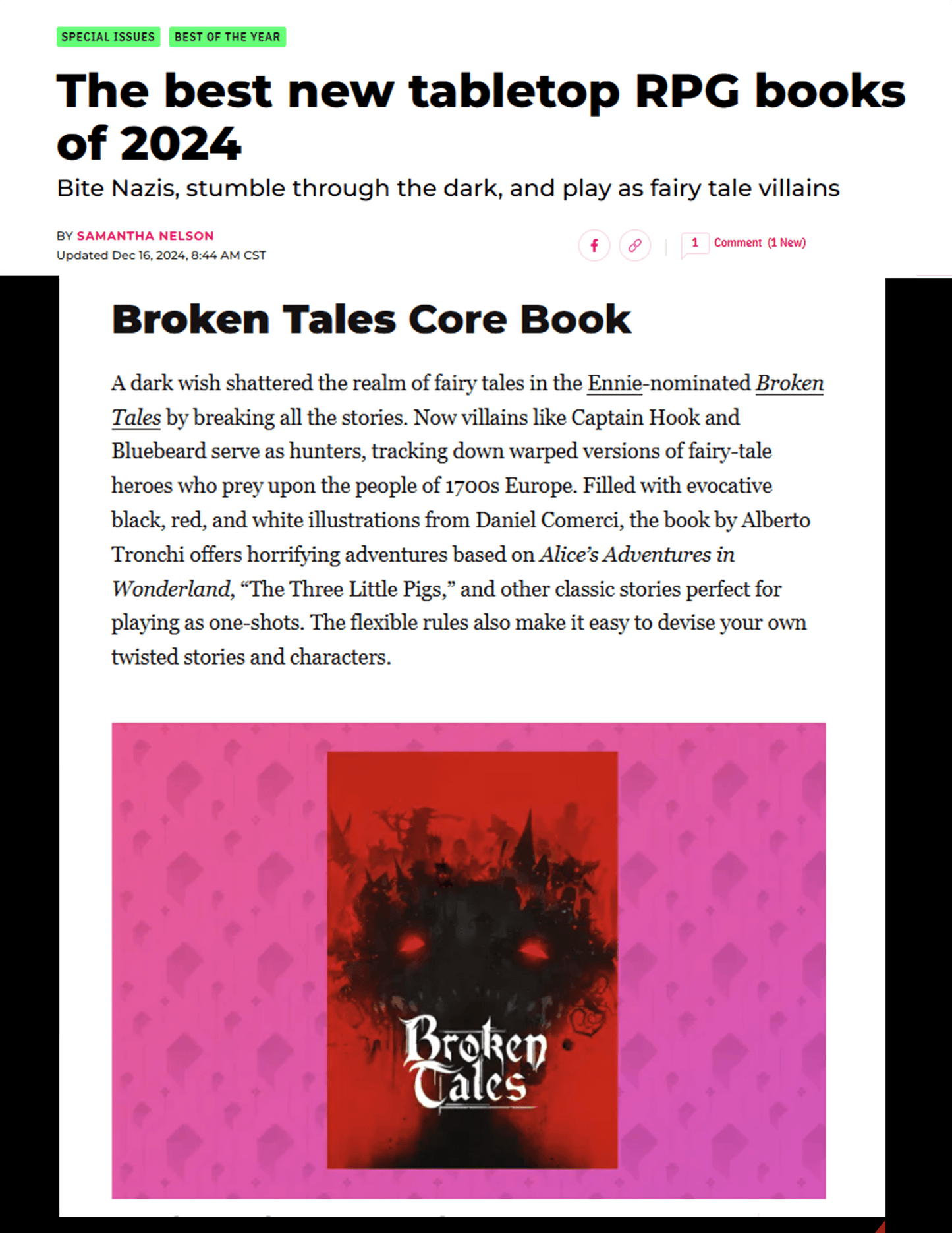 Broken Tales RPG Hardcover - 