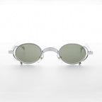 90s Oval Goth Steampunk Vintage Sunglass - Byron